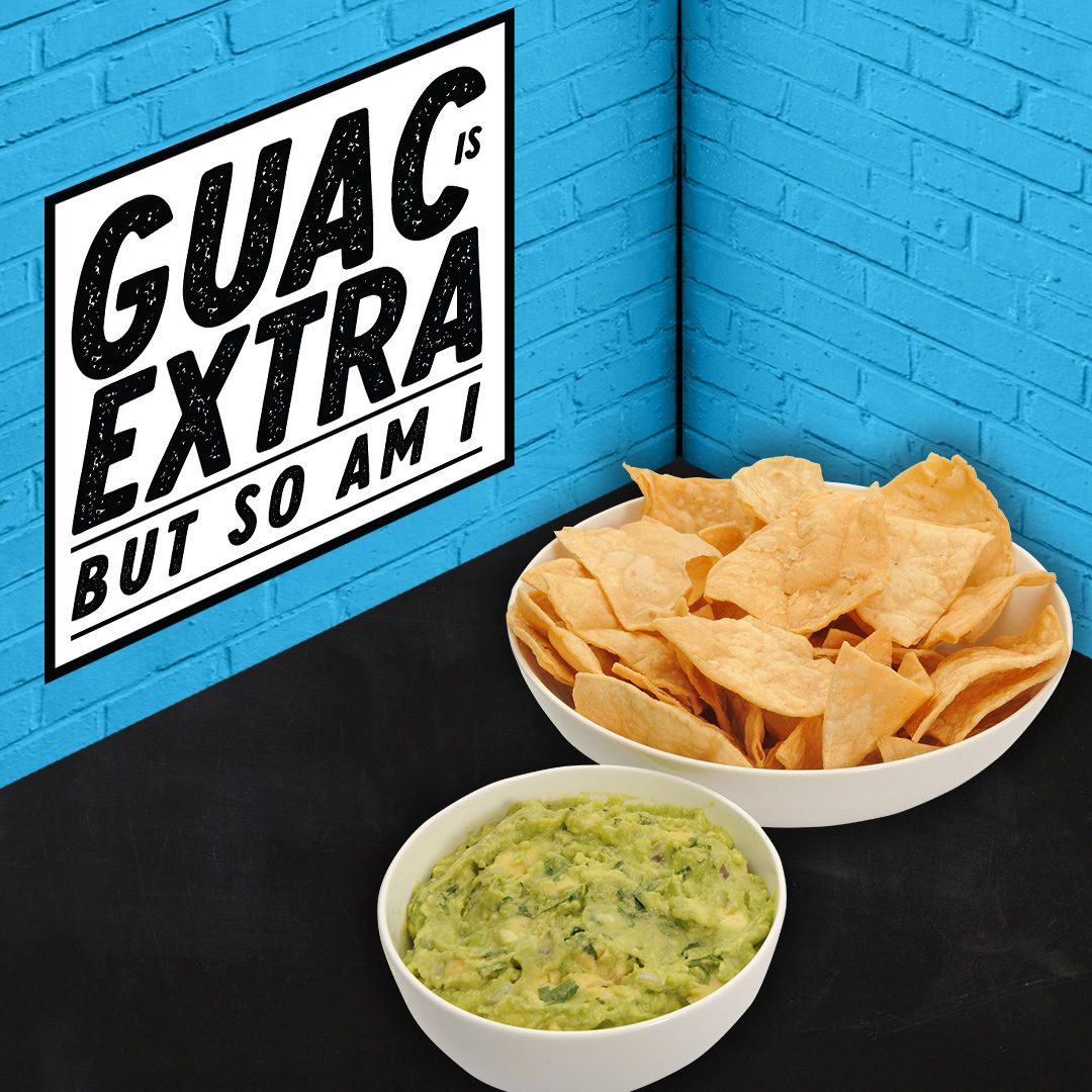 Guac is extra...but so are WE! 🥑#BurritoBar #ModernMexican #Guac #Guacamole #Avocado