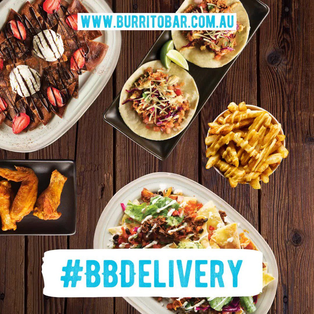 Beep, beep! #BBDelivery is here! 🚙 Order BB ONLINE at www.burritobar.com.au for pick-up in-store or DELIVERY! #BBDelivery is available 7 DAYS A WEEK!  Delivery available in selected areas only for orders of $20 or more. $6.99 delivery fee applies. T&C's apply.