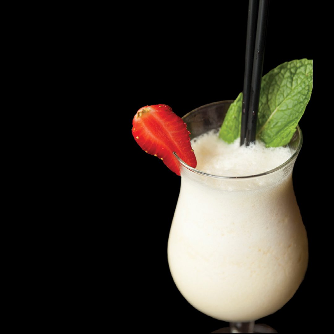 Creamy pineapple cocktail with Malibu Rum, coconut cream and Midori?! Meet the PINA COLADA 🥥 #BurritoBar #ModernMexican #PinaColada #Cocktails #Pineapple
