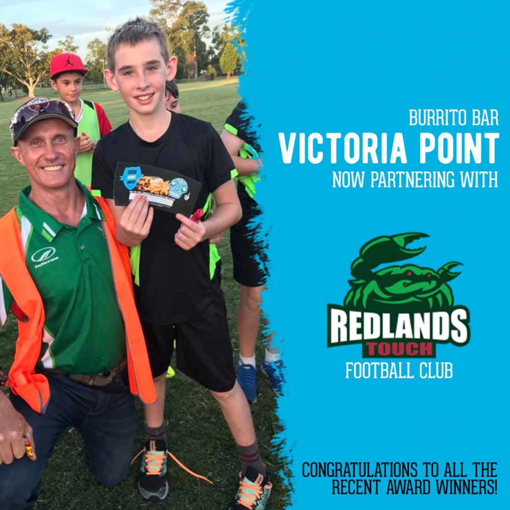 REDLAND TOUCH FOOTBALL CLUB PARTNERSHIP Burrito Bar Mexican Restaurant & Bar
