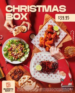 Christmas came early this year! ๐
๐ฝ๐
โฆAnd itโs stacked! ๐
๐ Half rack of ribs
๐ 10 wings
๐ฅ grilled achiote chicken
๐ฅ Mexican salad
๐ flatbreads
โฆAll for $39.95.
Available in-store & on the Burrito Bar app.
(T&Cs apply. Limited time only. Participating locations only.)