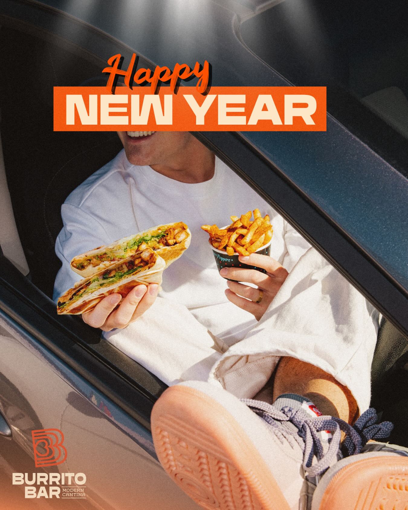 Happy New Year! 🥳🌯

May your 2026 be full of good vibes, great mates, and plenty of Burrito Bar.

Love,
Team BB!
