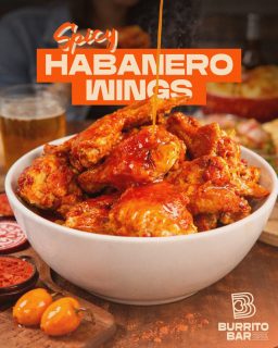 New flavour alert! 🚨🍗🔥

Habanero hits different for 50c Wings Wednesday.

Available now at a Burrito Bar near you.

(T&Cs apply. Limited time only.)