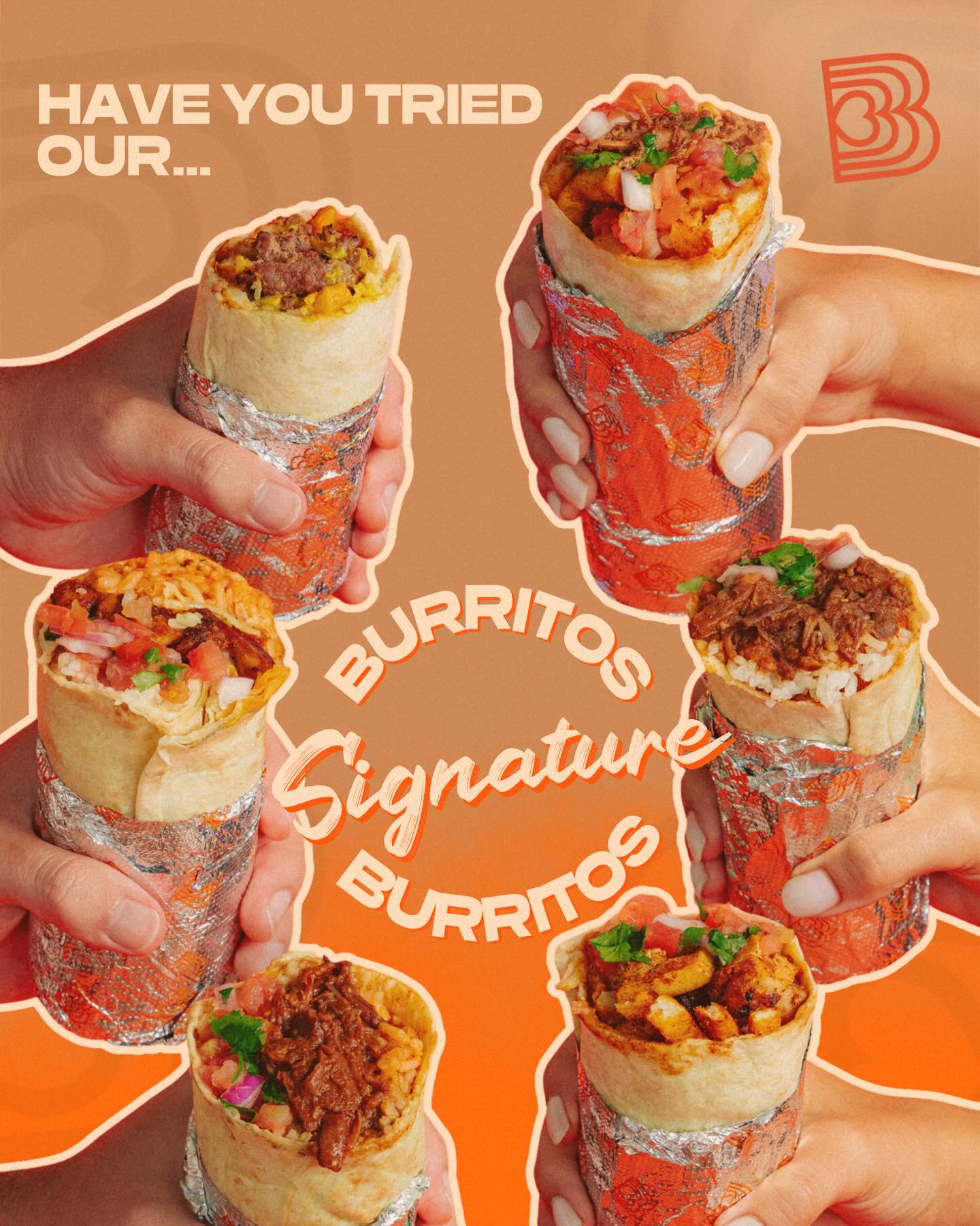 When you want more than a standard burrito…

You order from our Signature range ✨🌯🔥

Our Signature burritos takes tradition and turns it up with richer flavours and next-level fillings.

This is Tex-Mex at it’s tastiest 🤌 

Only at a Burrito Bar near you 🧡

Available in-store and on the Burrito Bar app.