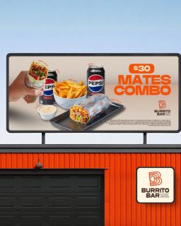 This one’s for the group chat.

The $30 Mates Combo comes stacked...

🌯 Two burritos
🍟 fries
🥤 drinks
😉 and chipotle mayo

The Mates Combo is how you feed the crew without overthinking it.

T&Cs apply. $30 Mates Combo includes 2 x Regular Burritos (Classic or California), 1 x Large Fries, 2 x canned soft drinks or bottled water, and 1 x sauce (chipotle mayo). Burrito options subject to availability. Extras, add-ons, and substitutions may incur an additional charge. Offer available at participating Burrito Bar locations. Not valid in conjunction with any other offer unless stated. Available in-store and online unless otherwise specified. While stocks last.