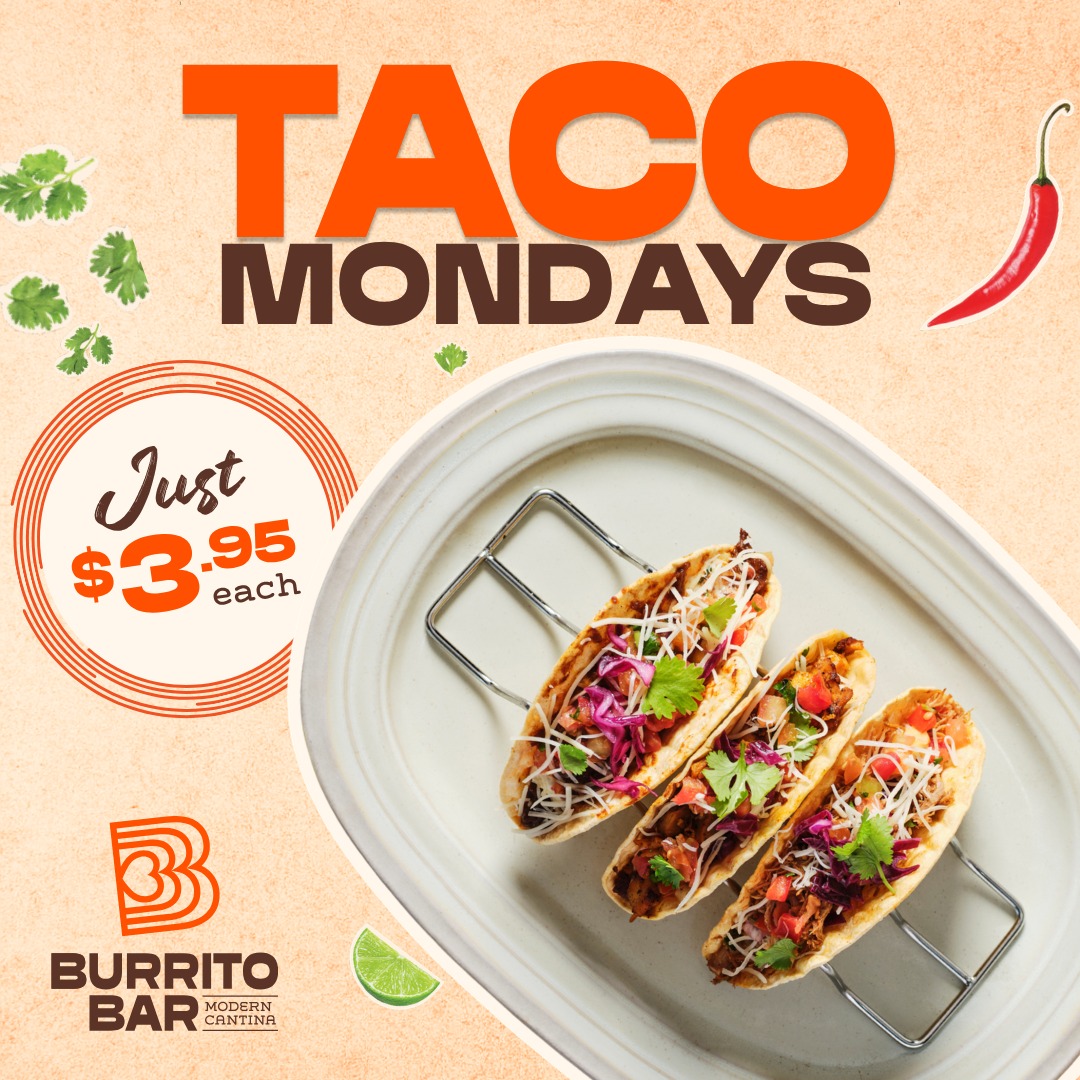🌮 Tacos for just $3.95 each!

Load ’em up with your favourite fillings and get stuck into some serious Mexican goodness. 🔥

Who’s your Taco Monday buddy? 👀
T&Cs apply.