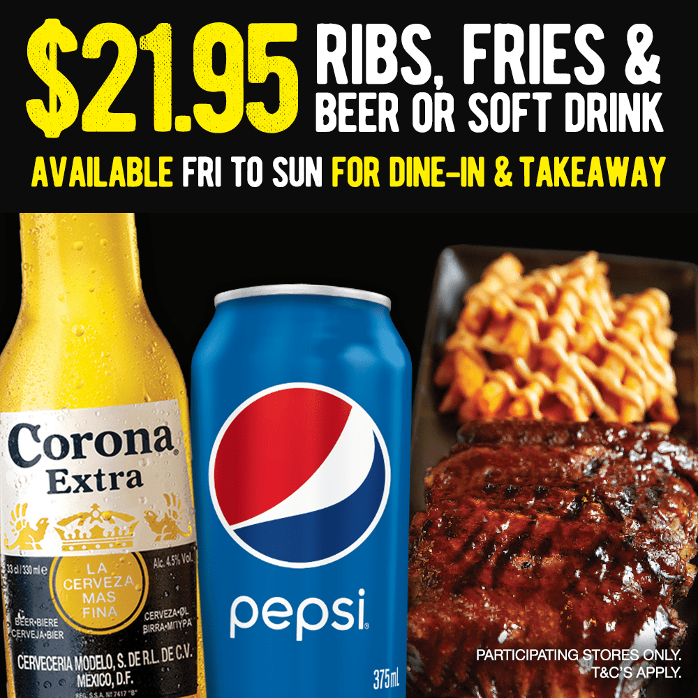 $21.95 RIBS DEAL (FRI – SUN)