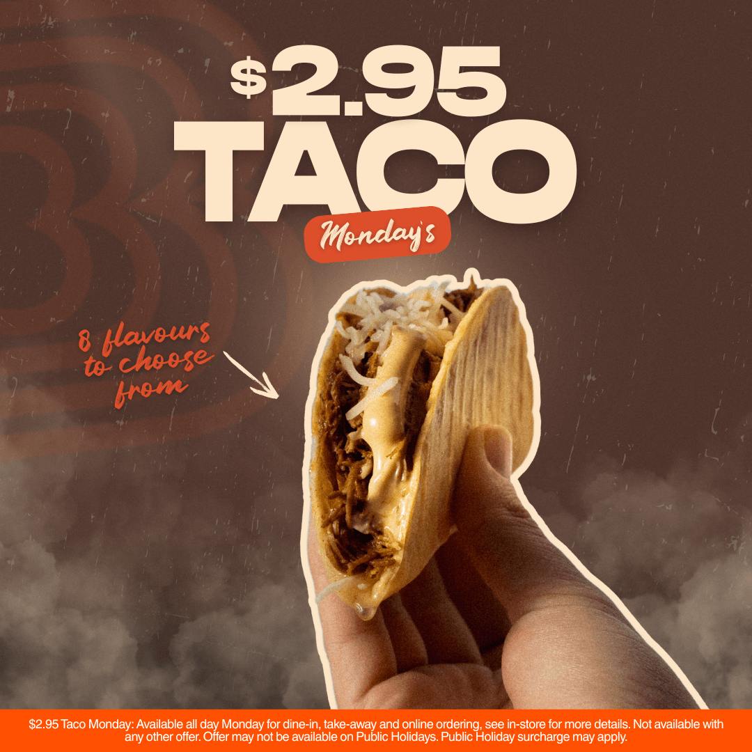 $2.95 Taco Monday – No Drink Purchase Needed!