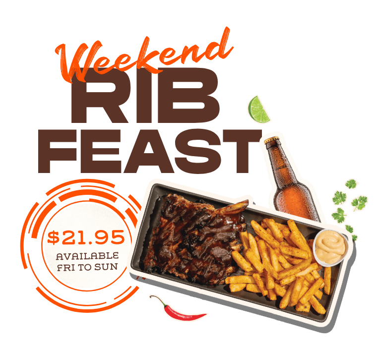 Weekend Rib Feast $21.95